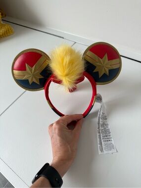 Disney Captain Marvel Ear Headband in Red, Blue and Yellow